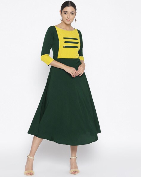 Buy Green Dresses for Women by Cottinfab Online