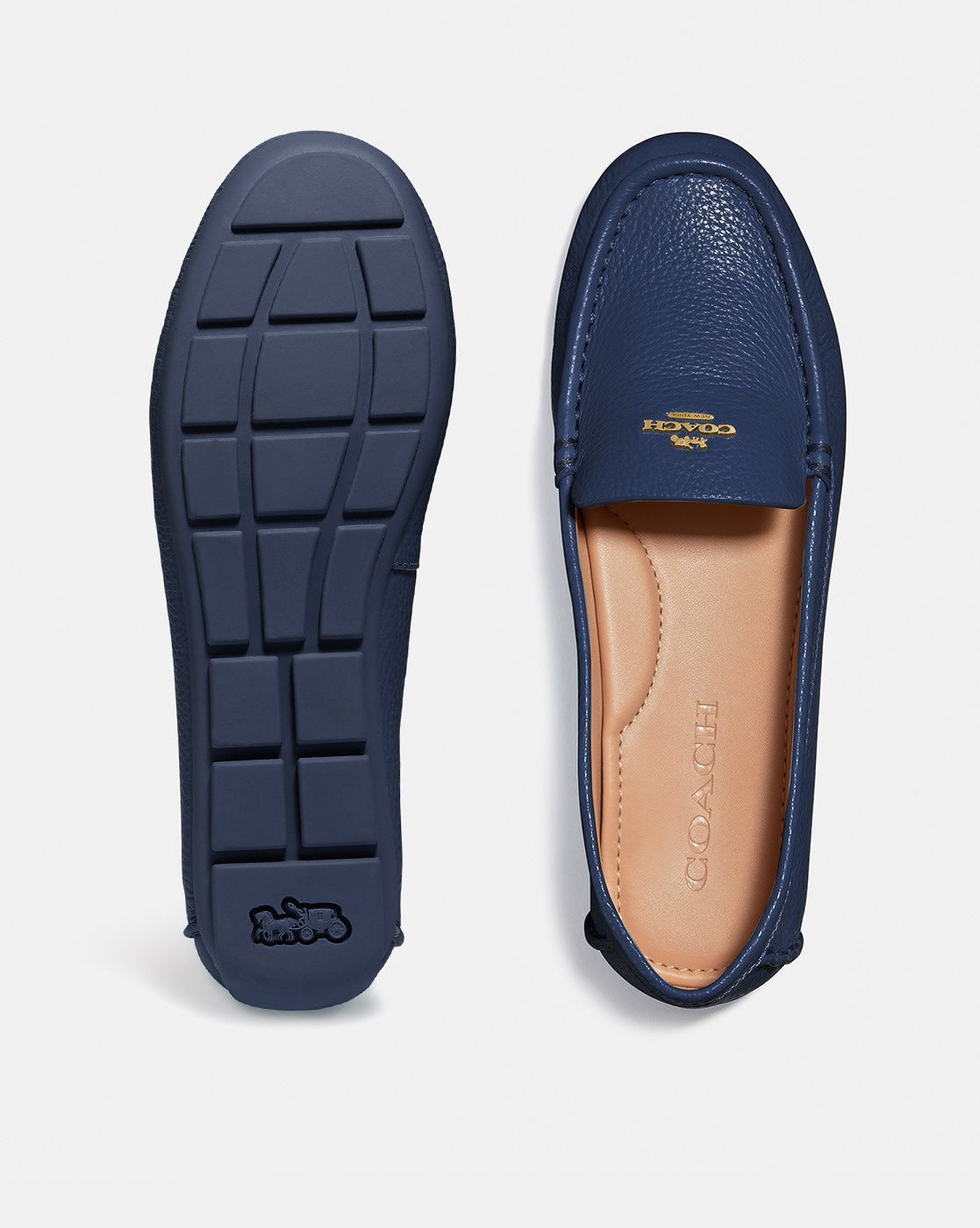 Coach 2025 blue loafers