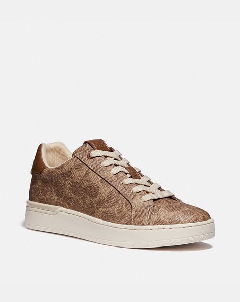 Buy Coach Low-Top Lace-Up Sneakers, Brown Color Women