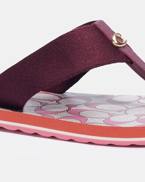 Coach rubber hot sale flip flops