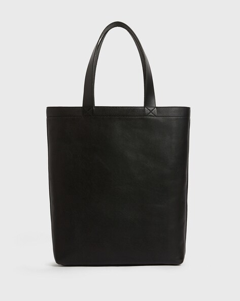 Mens black sales leather tote