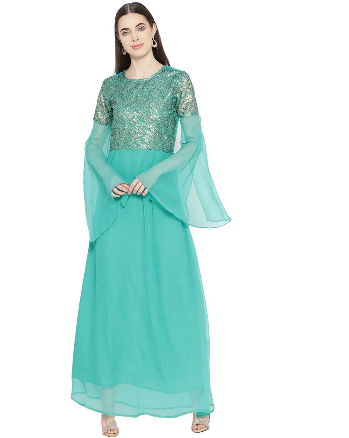 Buy Green Dresses for Women by Cottinfab Online