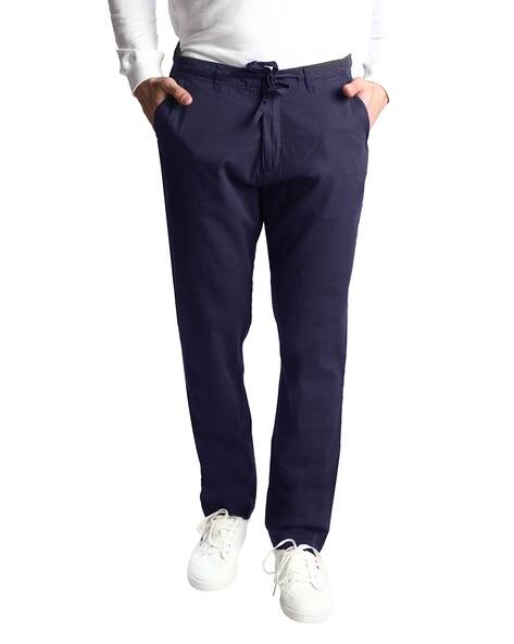 Buy Navy Blue Trousers \u0026 Pants for Men 