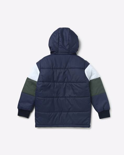 Colourblock Hooded Zip-Front Jacket view 2