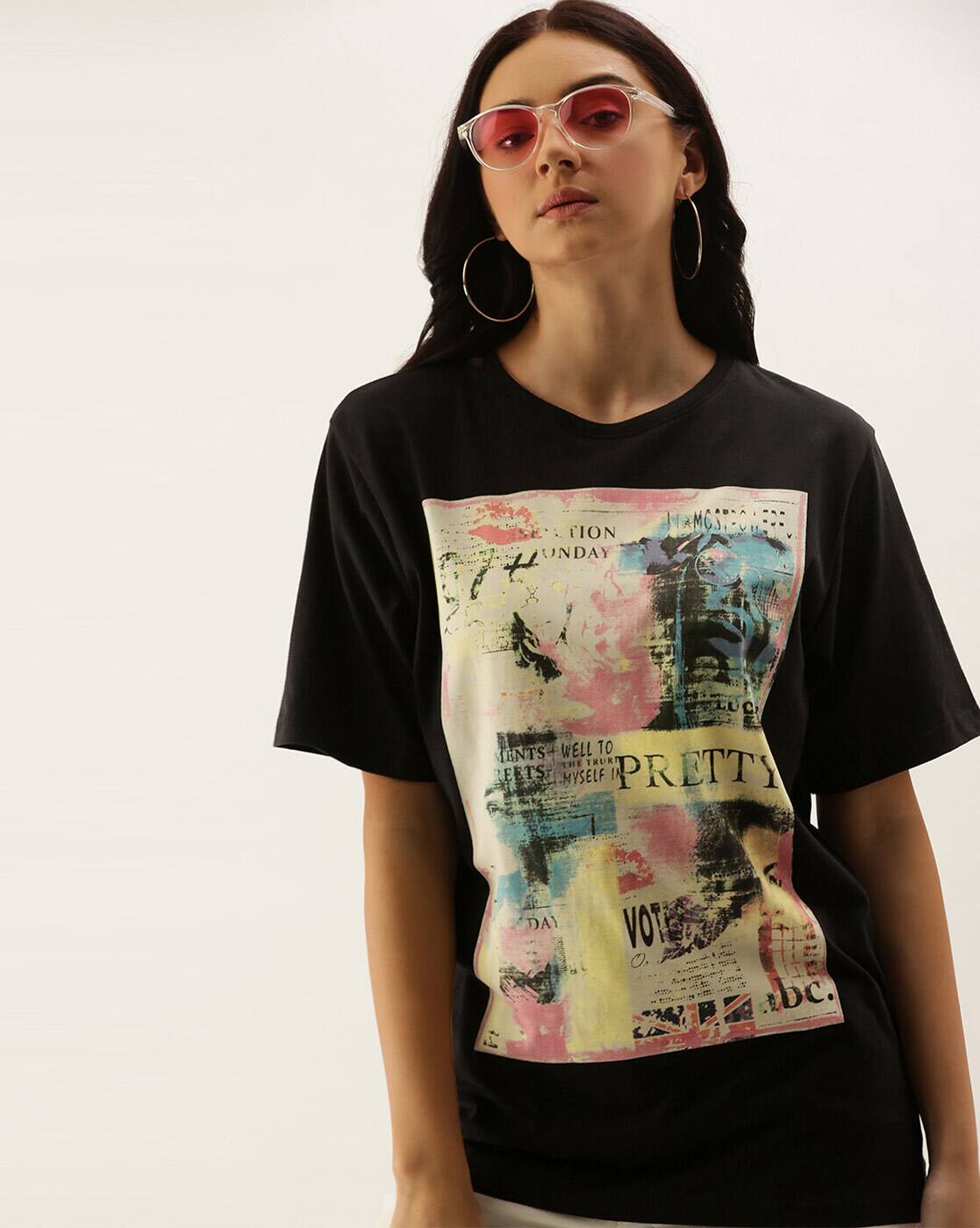 Black Tshirts for Women by DILLINGER 