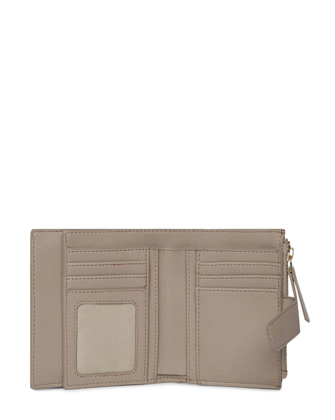 cream bifold wallet