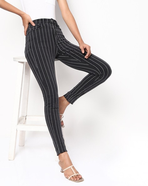 Marks  Spencer Trousers and Pants  Buy Marks  Spencer Black Cotton Mix Slim  Fit Cropped Trouser Online  Nykaa Fashion