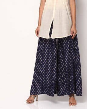 juniper Foil Print Palazzos with Insert Pockets-picture-28