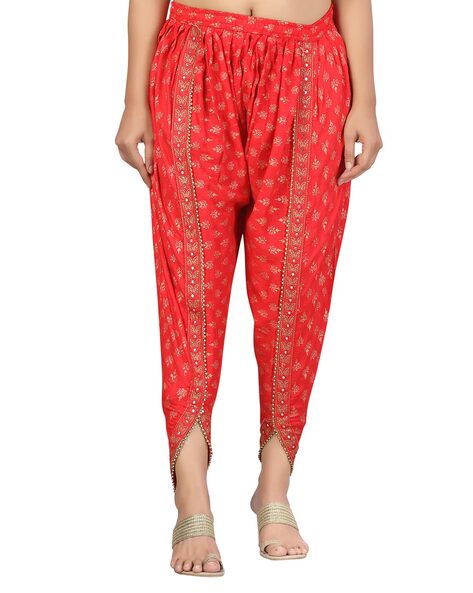 Printed Dhoti Pants with Embellishments Price in India