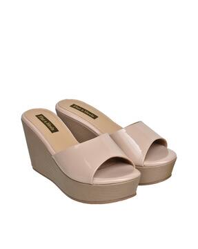open toe wedge heels