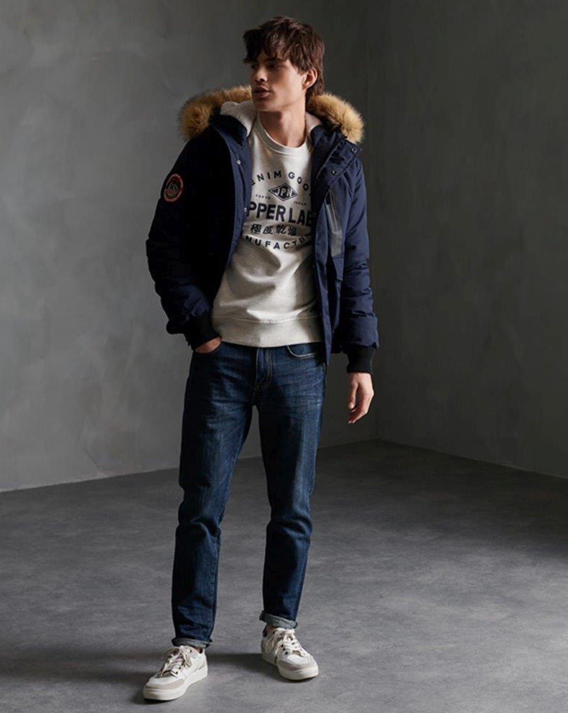 superdry everest bomber navy