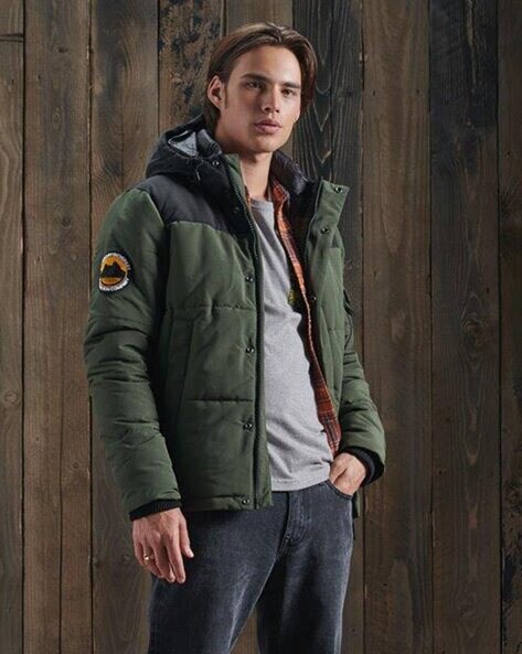 superdry rookie mix textured jacket