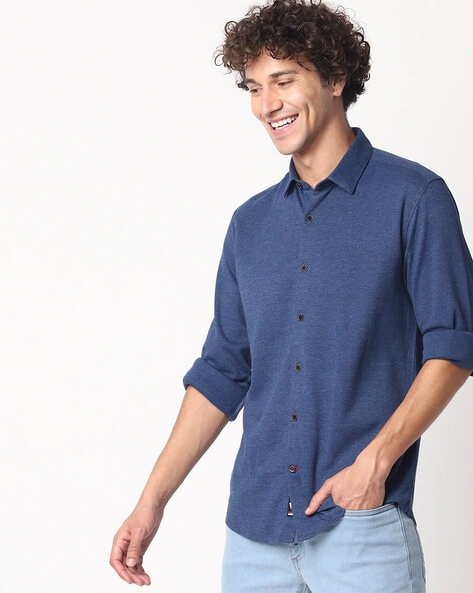 Buy Blue Shirts for Men by NETPLAY | Ajio.com