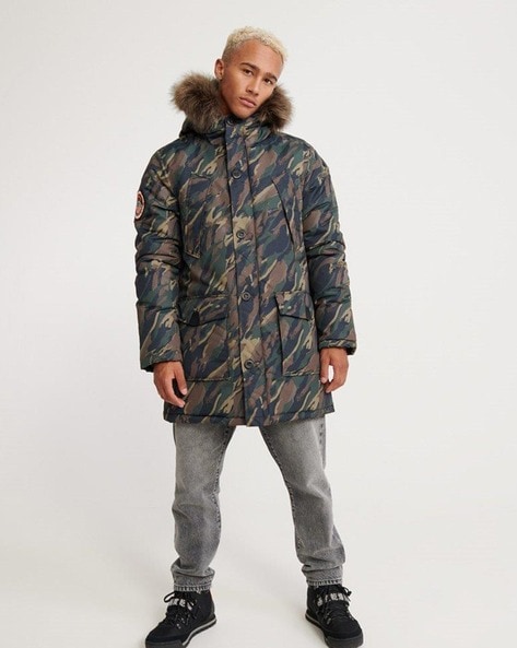 superdry parka herren camouflage