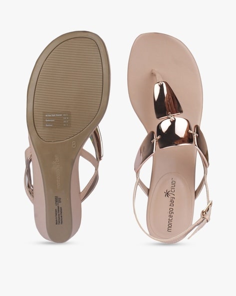 Buy Beige Flat Sandals for Women by MONTEGO BAY CLUB Online 