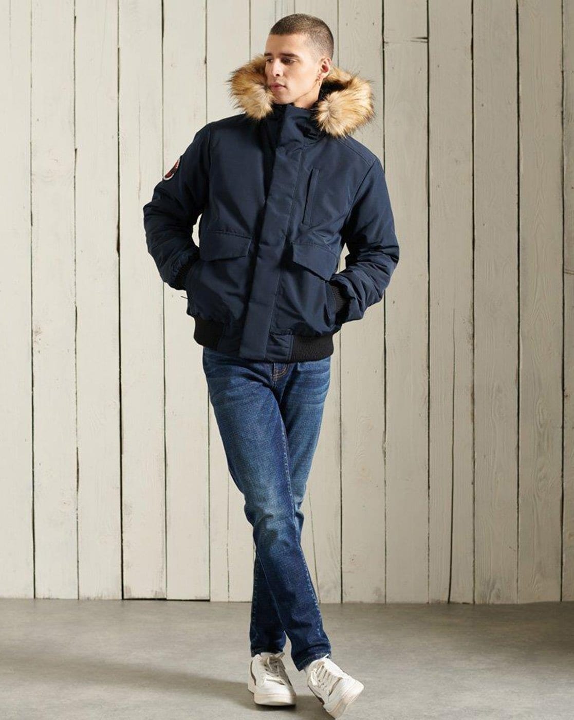 superdry everest bomber navy