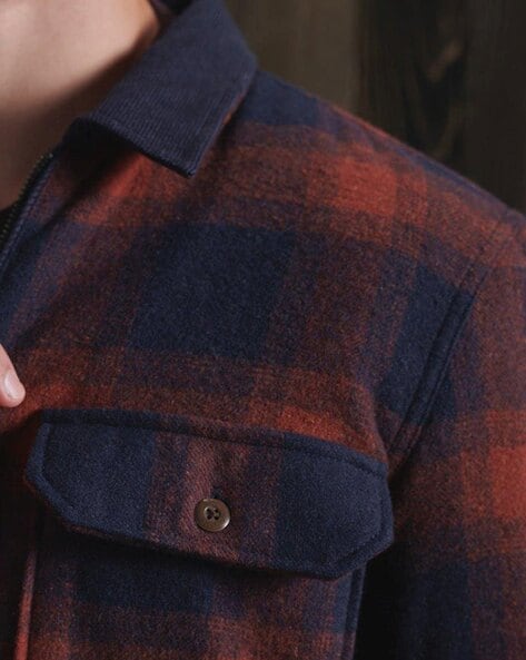 AE Plaid Shirt Jacket