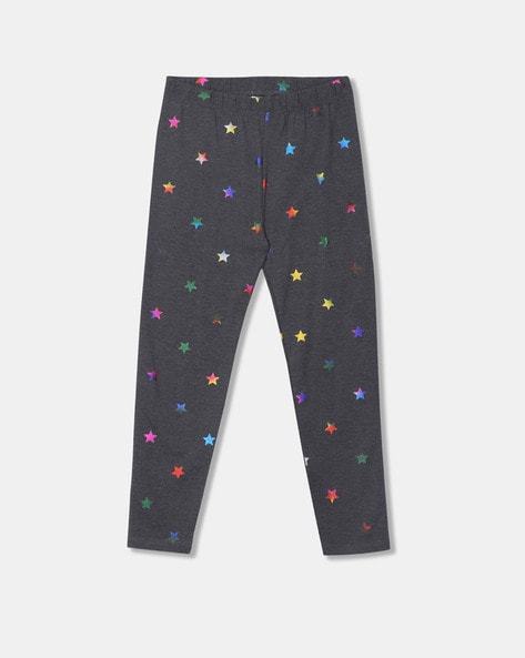 Star Print Leggings with Elasticated Waistband