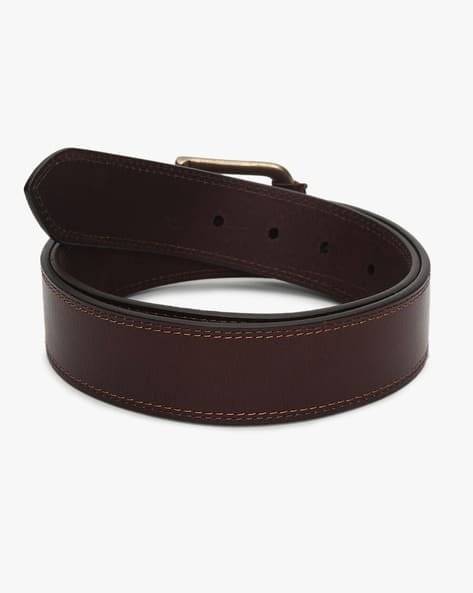 Ceinture Cuir Marron Taille 38 Sans Marque - Occasion