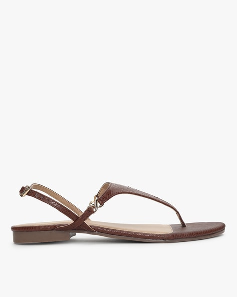 Sling Back Thong Strap Flat Sandals