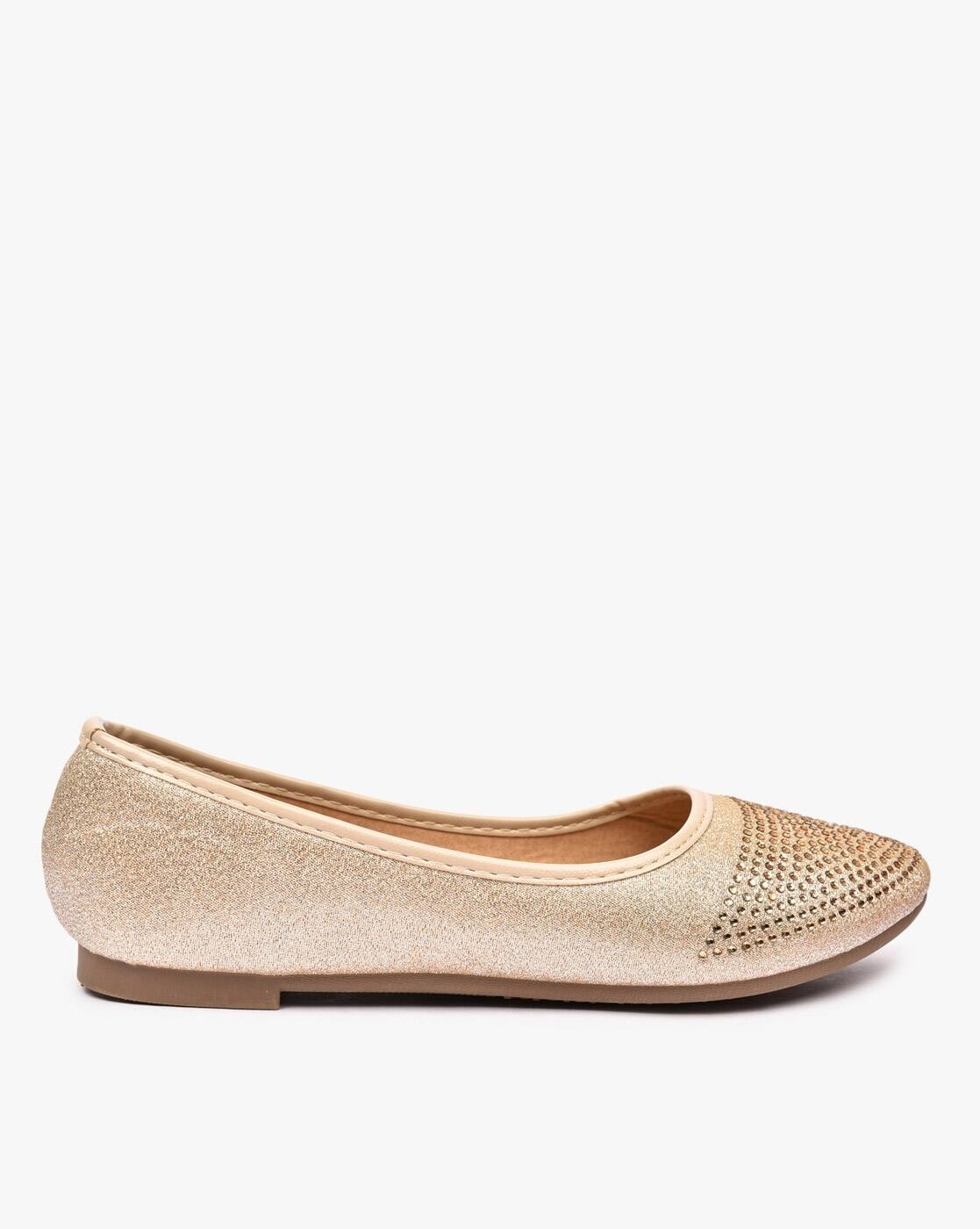 Buy Gold Flat Shoes for Women by HI-ATTITUDE Online