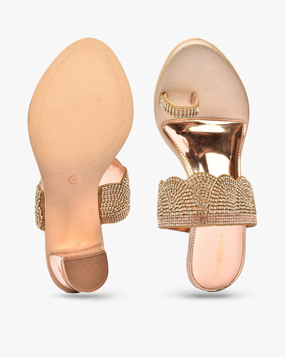 Neva toe ring sandal 2025 rose gold size 10