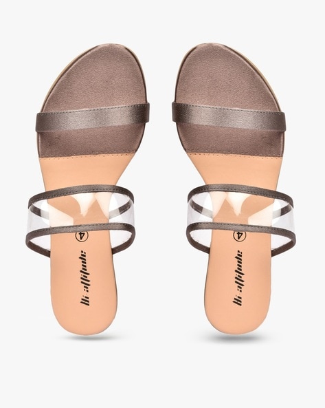 Buy Black Flat Sandals for Women by T.ELEVEN Online | Ajio.com