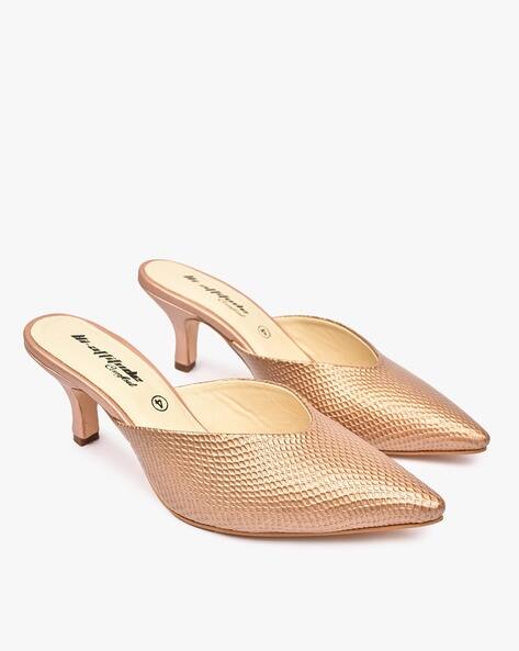 copper kitten heels