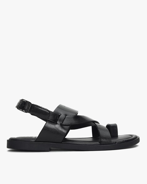 Red tape black online sandals