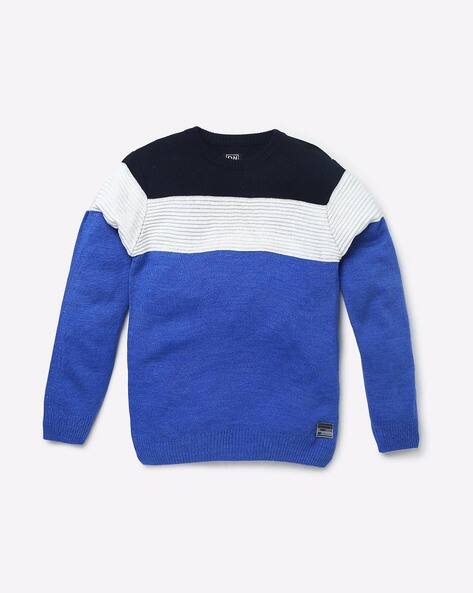 Striped Crew-Neck Sweater