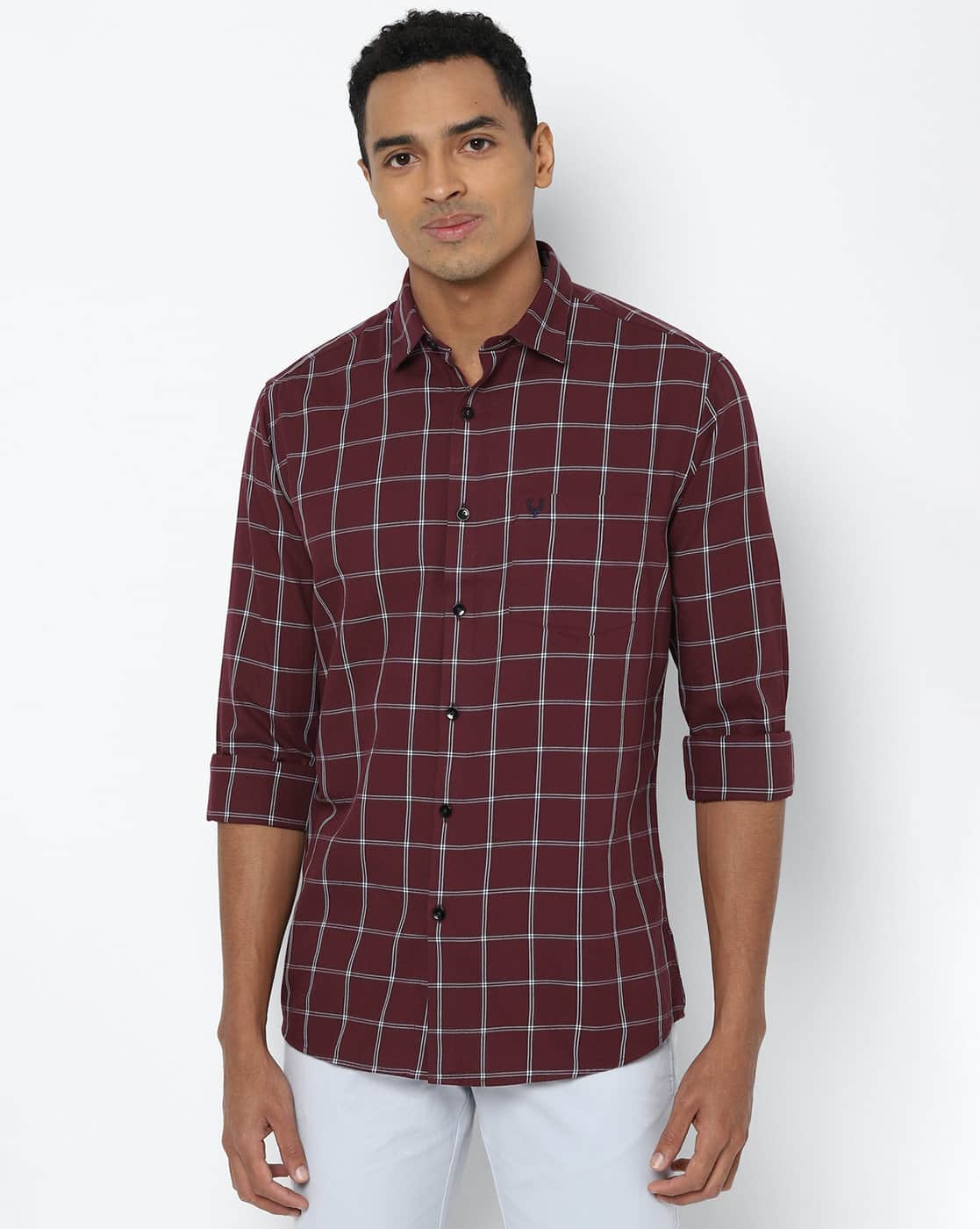 Maroon check shirt Clearance