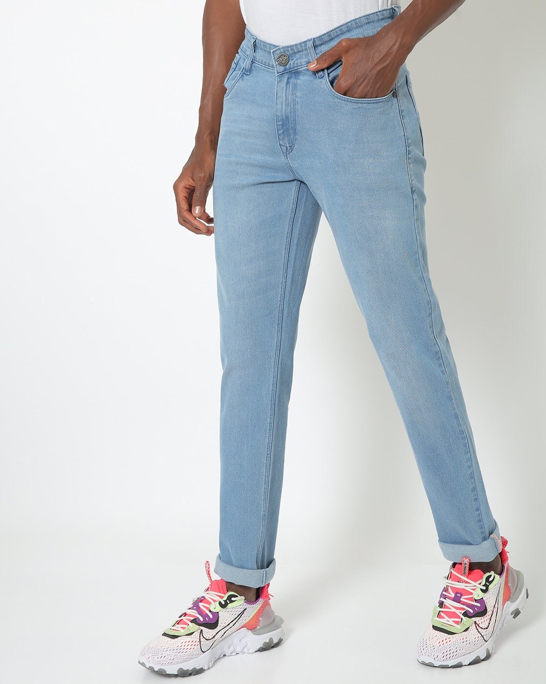 Buy Men's Kenni Light Blue Skinny Jeans Online | SNITCH