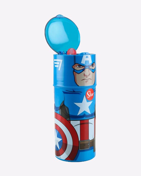 Marvel Avengers Small 350ml Plastic Drinking Bottle Blue