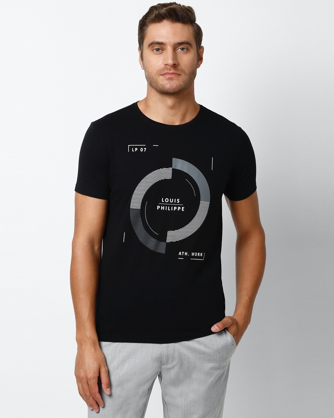 Buy Black Tshirts for Men by LOUIS PHILIPPE Online