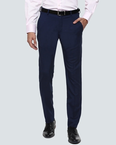 Flat-Front Slim Fit Formal Trousers