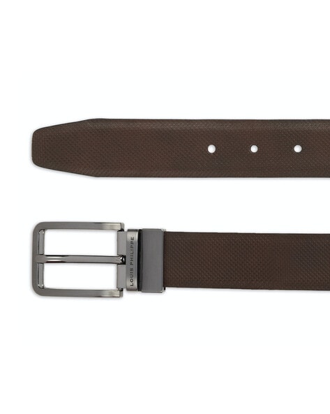 Buy Louis Philippe Men Black & Brown Reversible Leather Belt
