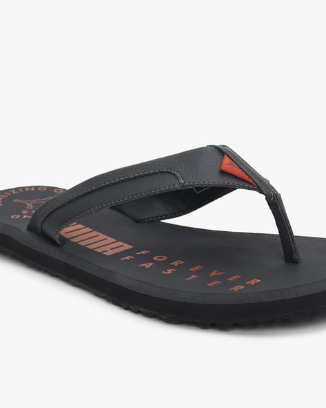 puma leather flip flops
