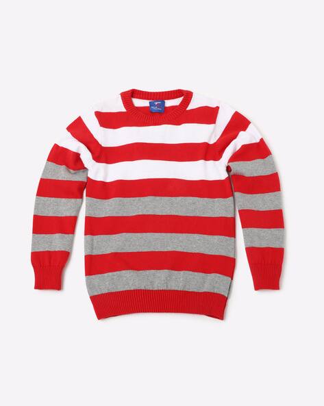Colourblock Striped Crew-Neck Pullover view 2