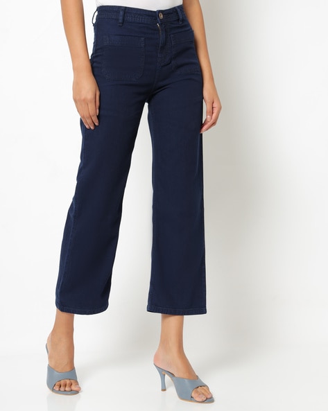 High-Rise Ankle-Length Jeans