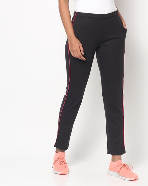 Buy Women Straight Track Pants with Contrast Side Taping Online at Best  Prices in India - JioMart.