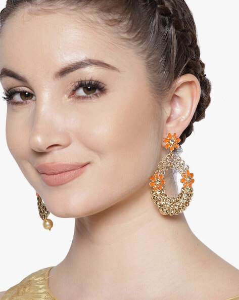 Zaveri Pearls Multicolor Jhumki Earrings Bridal Women - Set of 2 | eBay