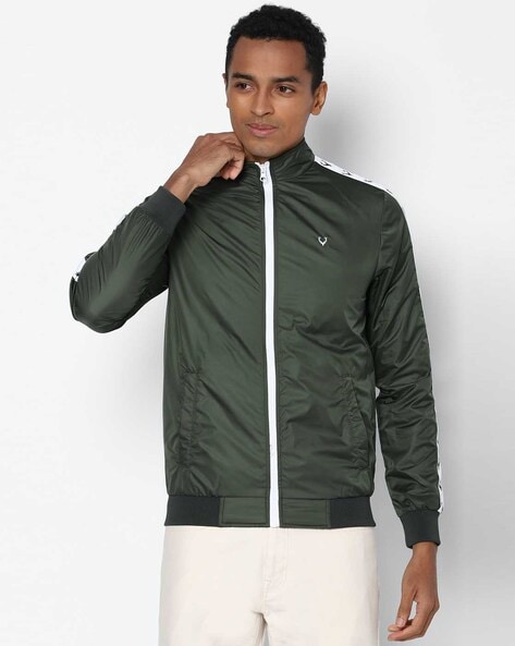 Men Mock Collar Cotton Bomber Jacket (CIN1054C) - Cinocci