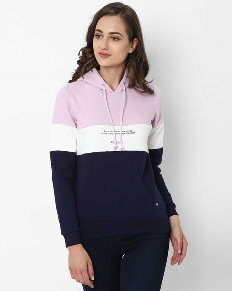 Buy Navy Blue Sweatshirt Hoodies for Women by ALLEN SOLLY Online Ajio