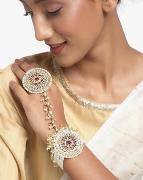 Gold-Toned \u0026 White Bracelets \u0026 Bangles 