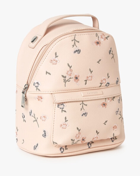 Floral embroidered online backpack