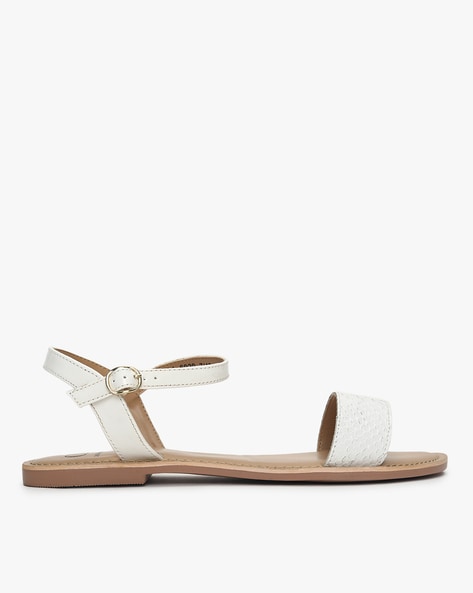 White one strap store sandals