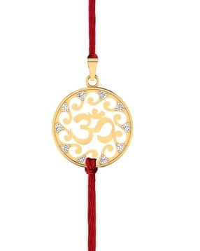 iski uski 925 Silver Om Silver Hallmark Rakhi cum Pendant-picture-44