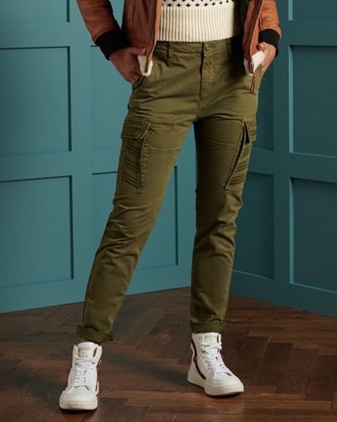 Buy Brown Trousers & Pants for Women by SUPERDRY Online | Ajio.com
