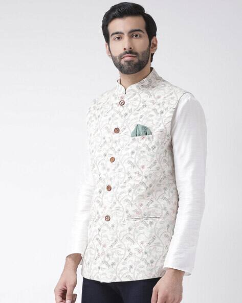 printed nehru coat