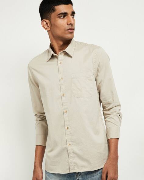 Buy Beige Shirts for Men by MAX Online 